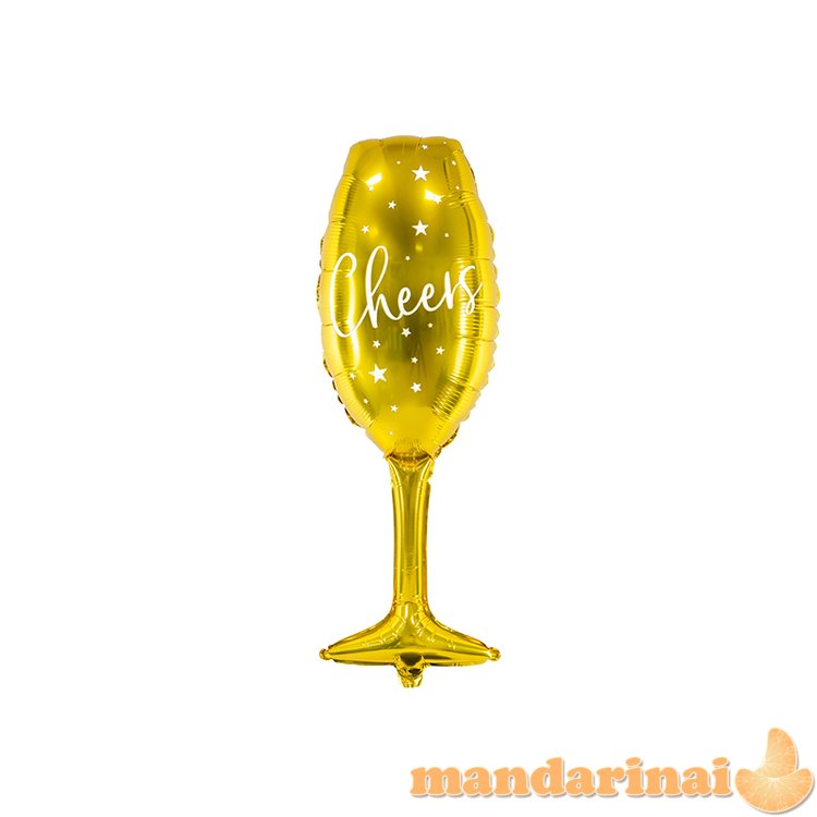 Foil balloon Glass, 28x80cm, gold