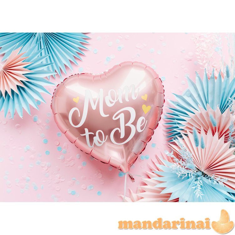 Foil balloon Mom to Be, 35cm, pink