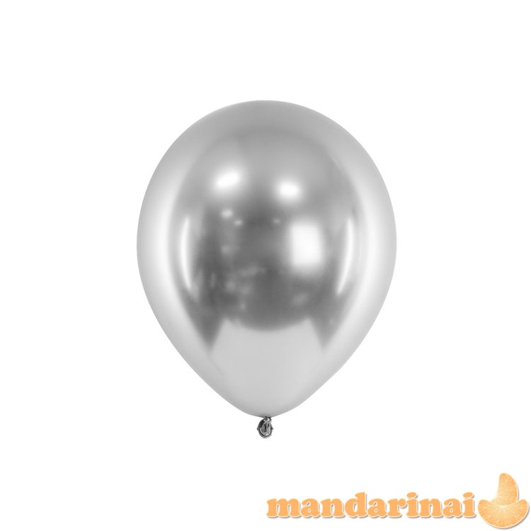 Glossy Balloons 30cm, silver (1 pkt / 10 pc.)