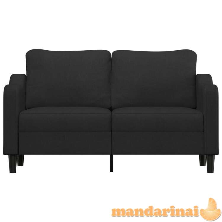 Dvivietė sofa, juodos spalvos, 140cm, audinys