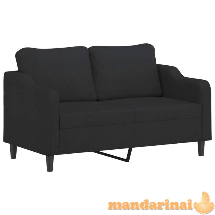 Dvivietė sofa, juodos spalvos, 140cm, audinys