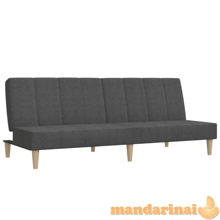 Dvivietė sofa-lova, tamsiai pilkos spalvos, audinys