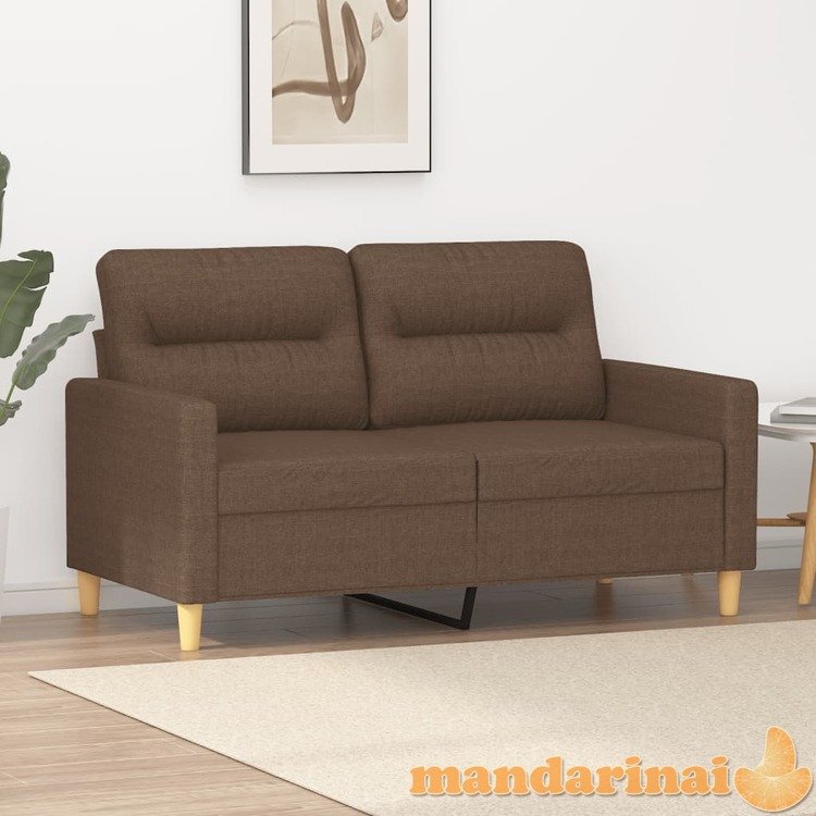 Dvivietė sofa, rudos spalvos, 120cm, audinys