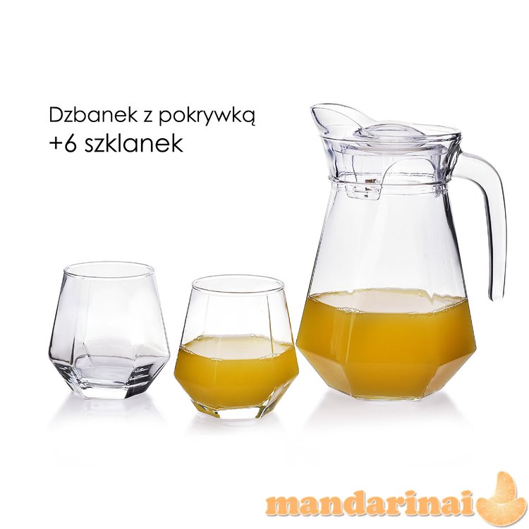 ADEL Komplet dzbanek i 6 szklanek       1,4L 6x330ml