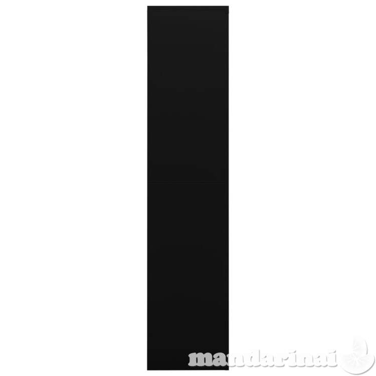 Persirengimo spintelė, juodos spalvos, 90x40x180cm, plienas