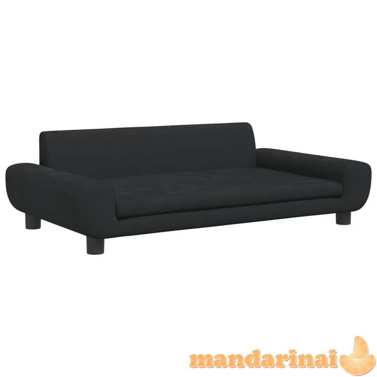 Vaikiška sofa, juodos spalvos, 100x54x33cm, aksomas