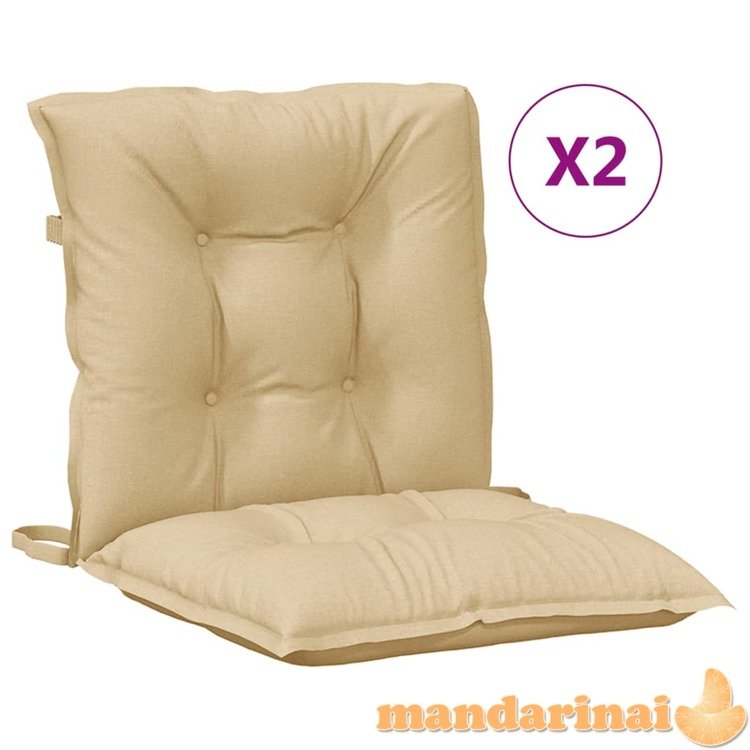 Kėdės pagalvėlės, 2vnt., smėlio, 100x50x7cm, audinys