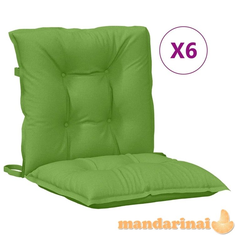 Kėdės pagalvėlės, 6vnt., žalios, 100x50x7cm, audinys