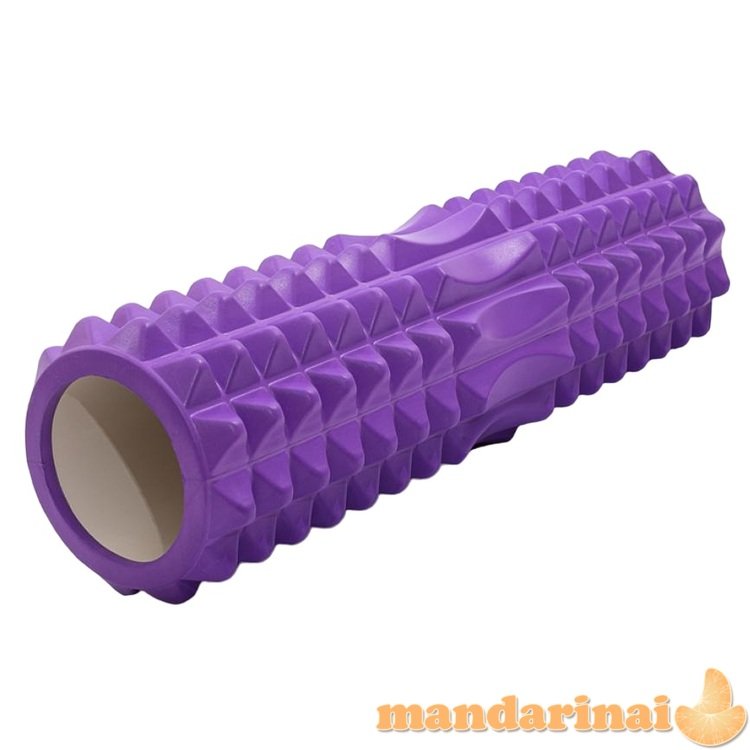 Masažinis jogos volas SANRO KP-245 PVC 14*45cm Violetinis