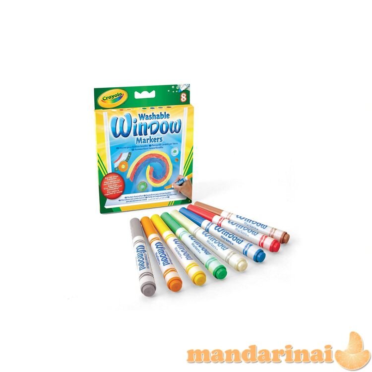 CRAYOLA Žymekliai piešimui ant langų, 8 vnt.