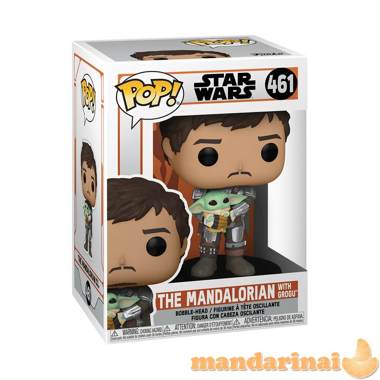 FUNKO POP! Vinilinė figūrėlė STAR WARS: MANDALORIAN su THE CHILD, 12 cm