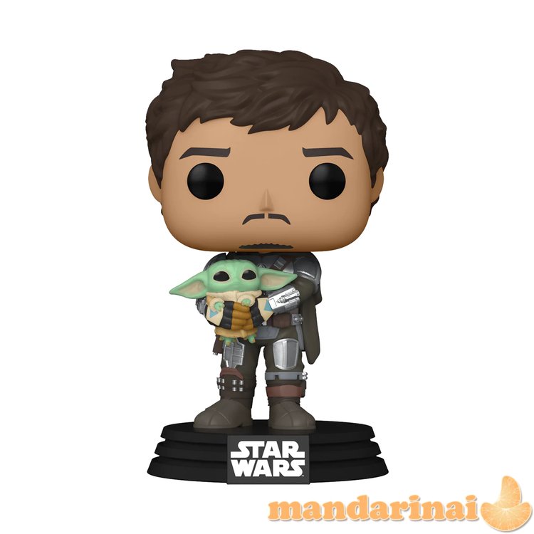 FUNKO POP! Vinilinė figūrėlė STAR WARS: MANDALORIAN su THE CHILD, 12 cm