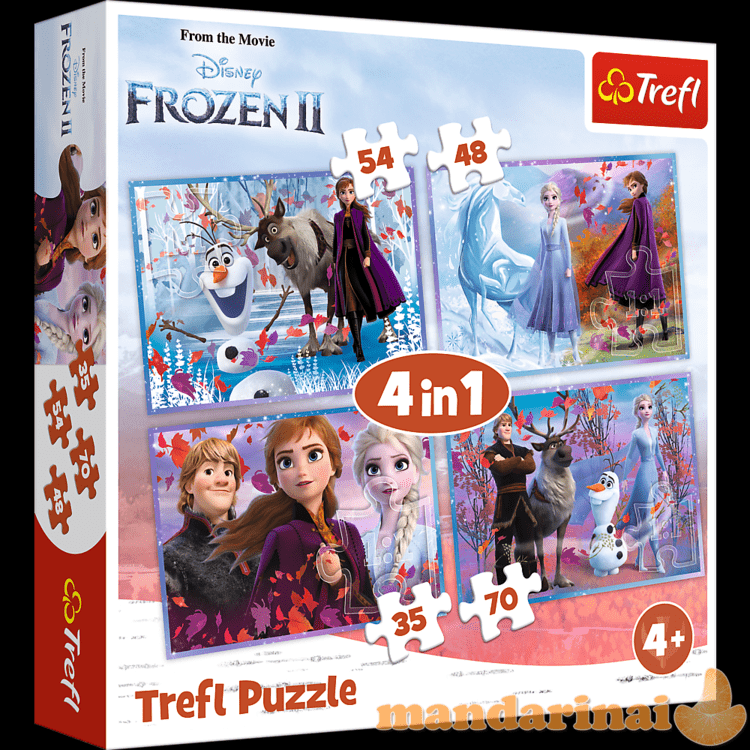 TREFL FROZEN 4 dėlionių rinkinys „Ledo šalis 2“