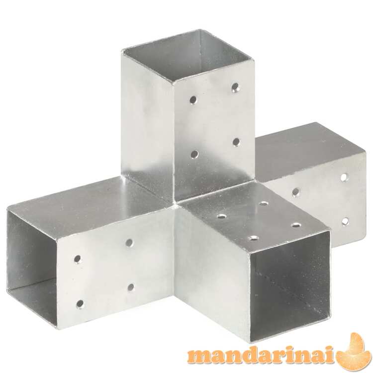 Stulpo sujungimas, 71x71mm, galvanizuotas metalas, x formos