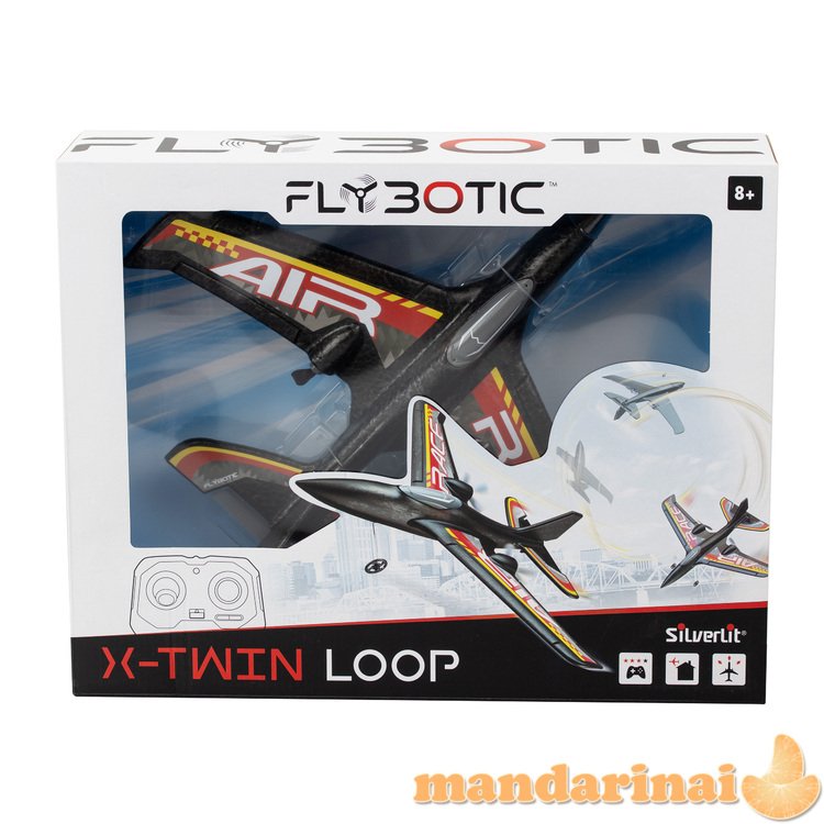 FLYBOTIC Radijo bangomis valdomas  lėktuvas „X-Twin Loop“, 29 cm