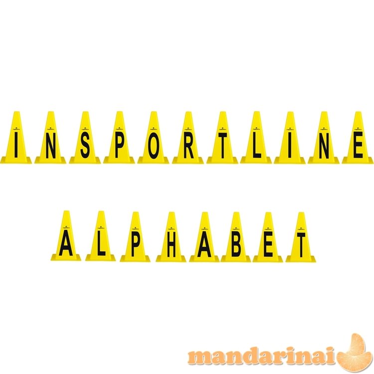 Plastikiniai treniruočių žymekliai inSPORTline Alphabet 23 cm (26vnt.)