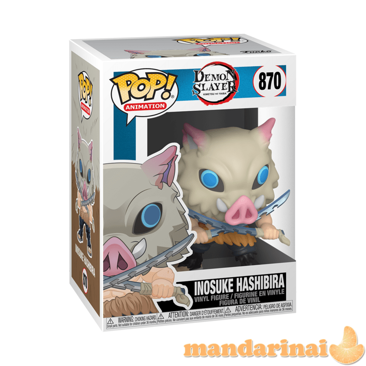 FUNKO POP! Vinilinė figūrėlė DEMON SLAYER: INOSUKE HASHIBIRA, 10 cm