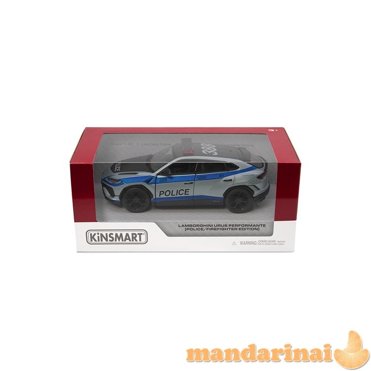 KINSMART Automobilio modelis Lamborghini Urus Performante (Police/Firefighter), scale 1:38