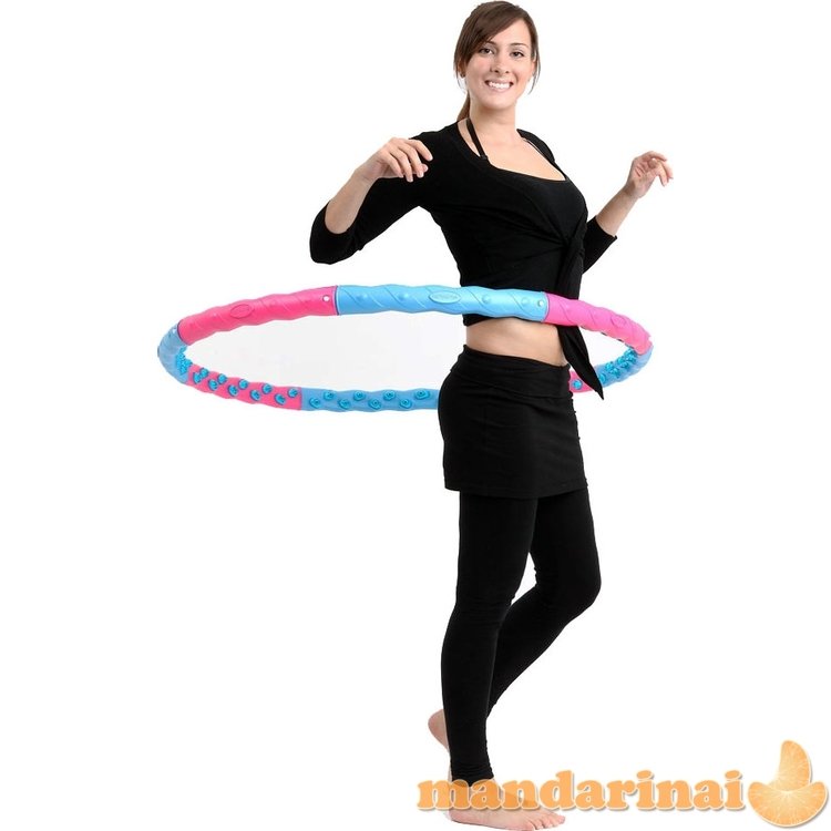 Masažinis pasunkintas lankas lieknėjimui inSPORTline Hoop 110cm 1450g