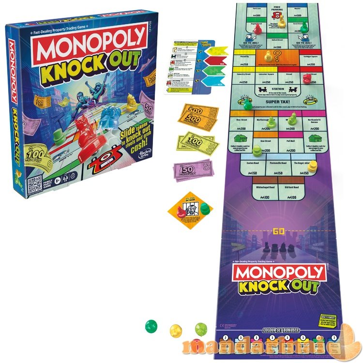 MONOPOLY Stalo žaidimas „Knockout“, anglų k.