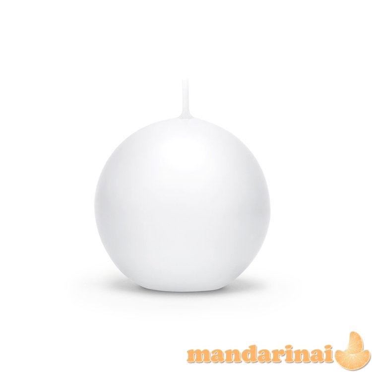 Candle Sphere, matt, white, 6cm (1 pkt / 10 pc.)