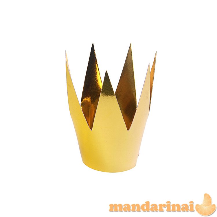 Party crowns, gold, 5.5cm (1 pkt / 3 pc.)