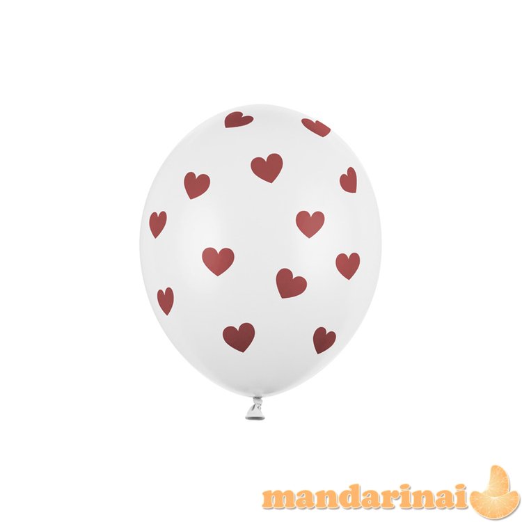 Balloons 30cm, Hearts, Pastel Pure White (1 pkt / 50 pc.)