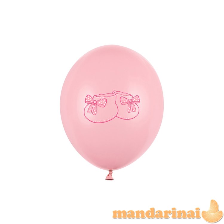 Balloons 30cm, Bootee, Pastel Baby Pink (1 pkt / 6 pc.)