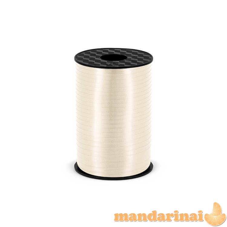 Plastic ribbon, light cream, 5mm/225m