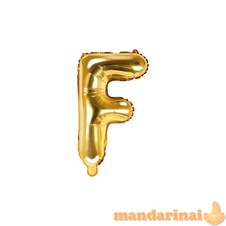 Foil Balloon Letter F , 35cm, gold