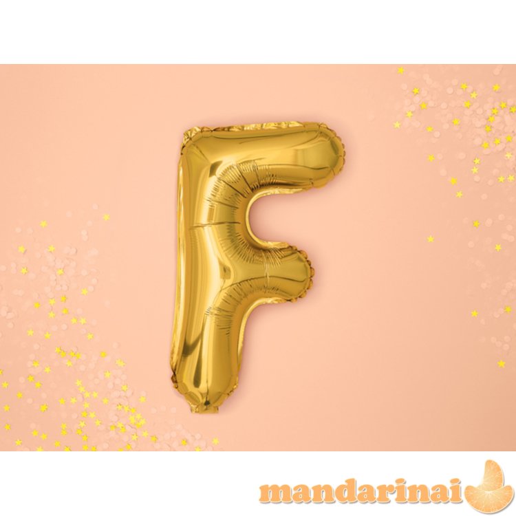 Foil Balloon Letter F , 35cm, gold