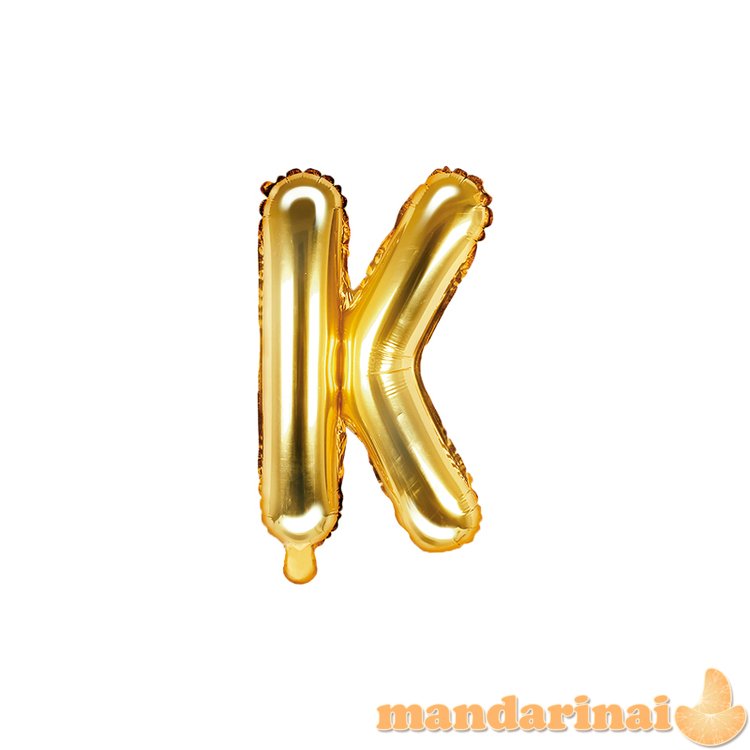 Foil Balloon Letter K , 35cm, gold