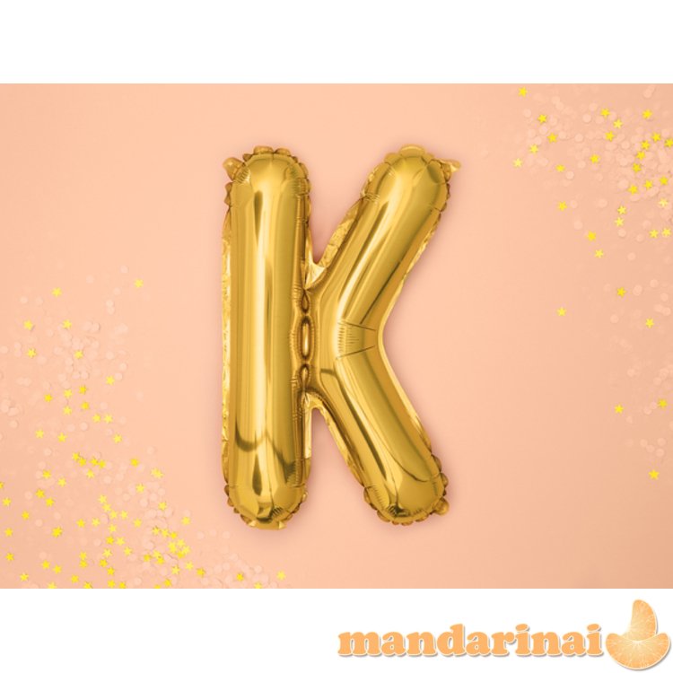 Foil Balloon Letter K , 35cm, gold