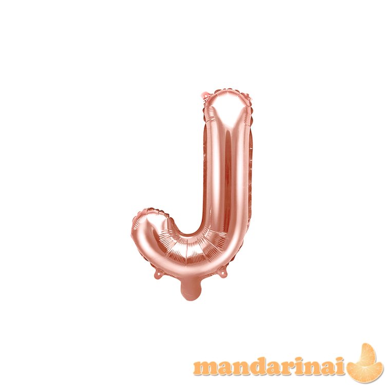 Foil Balloon Letter J , 35cm, rose gold