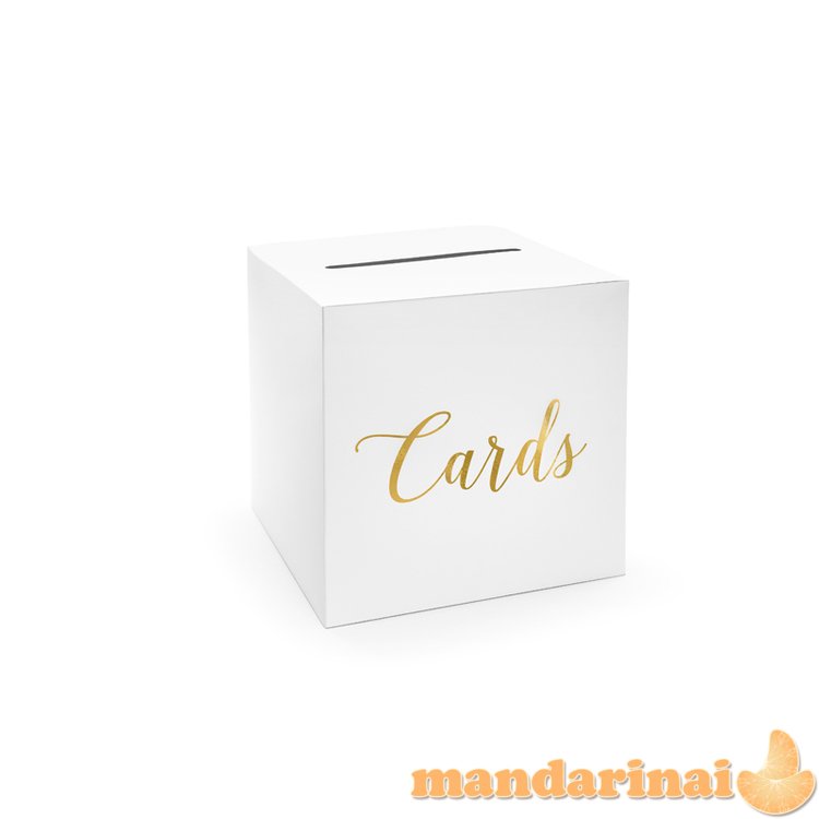 Wedding card box - Cards, gold, 24x24x24cm