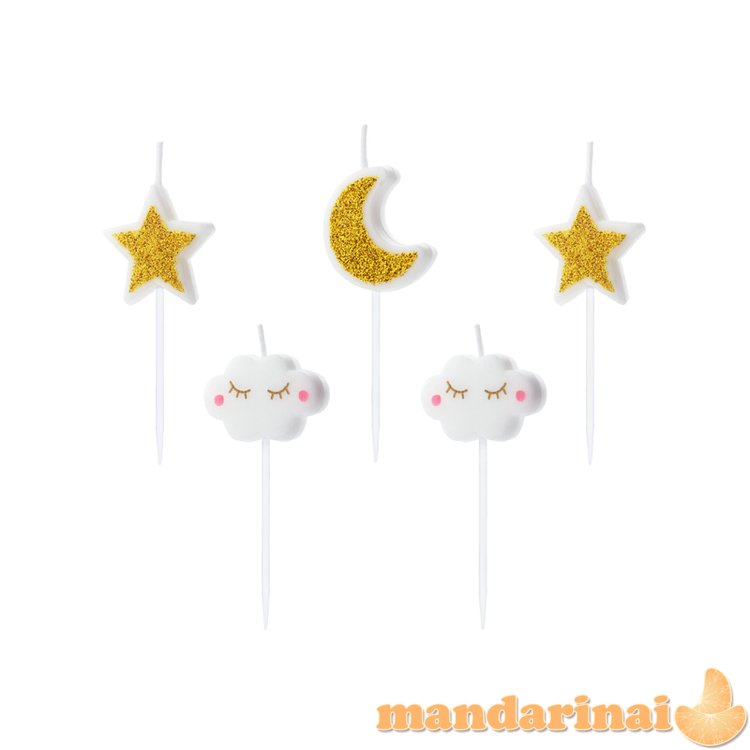 Birthday candles Little Star, mix, 2-3cm (1 pkt / 5 pc.)