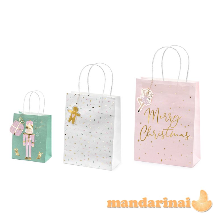 Christmas gift bags , mix (1 pkt / 3 pc.)