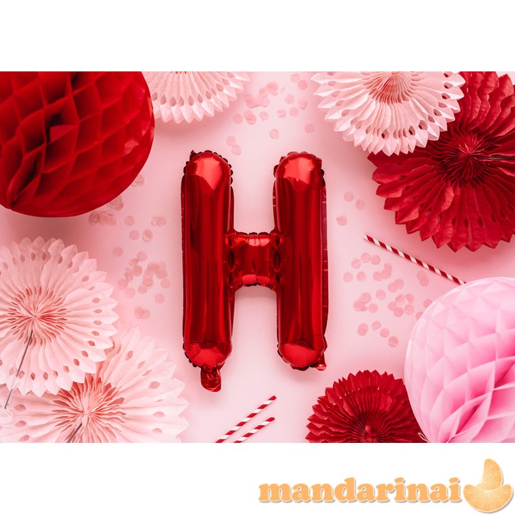 Foil Balloon Letter H , 35cm, red