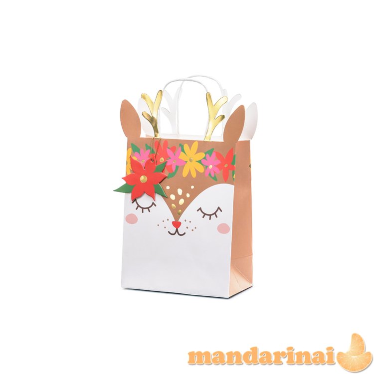 Gift bag Deer, mix, 20.5x30x10.5cm