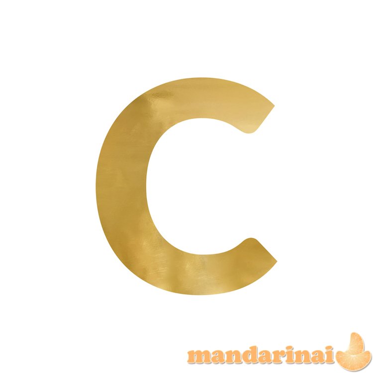 Mirror letter C , gold, 51x61 cm