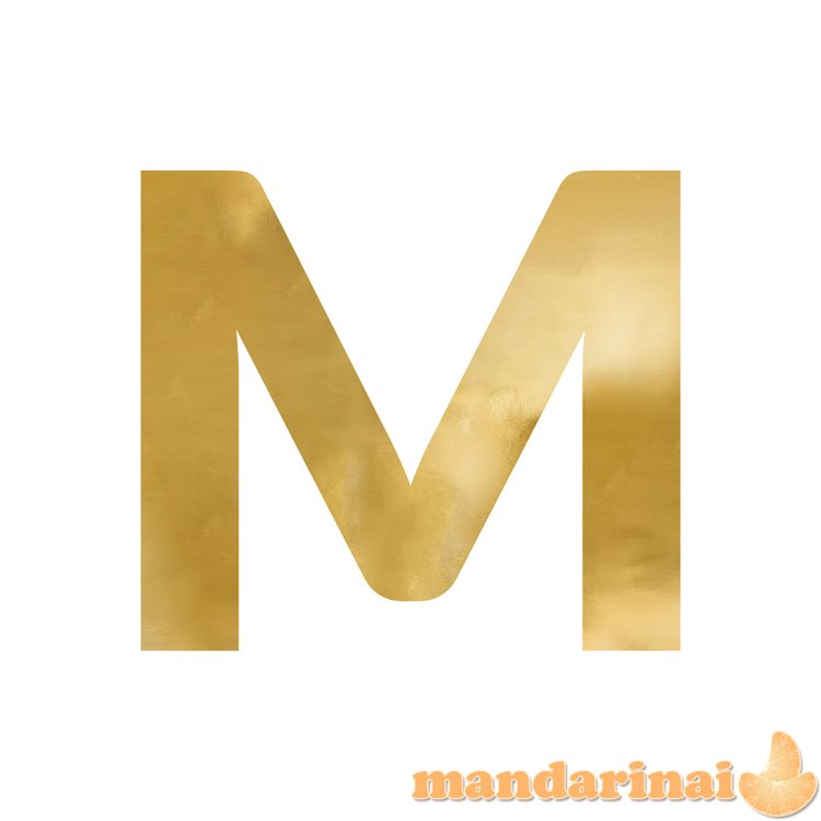 Mirror letter M , gold, 68x60 cm