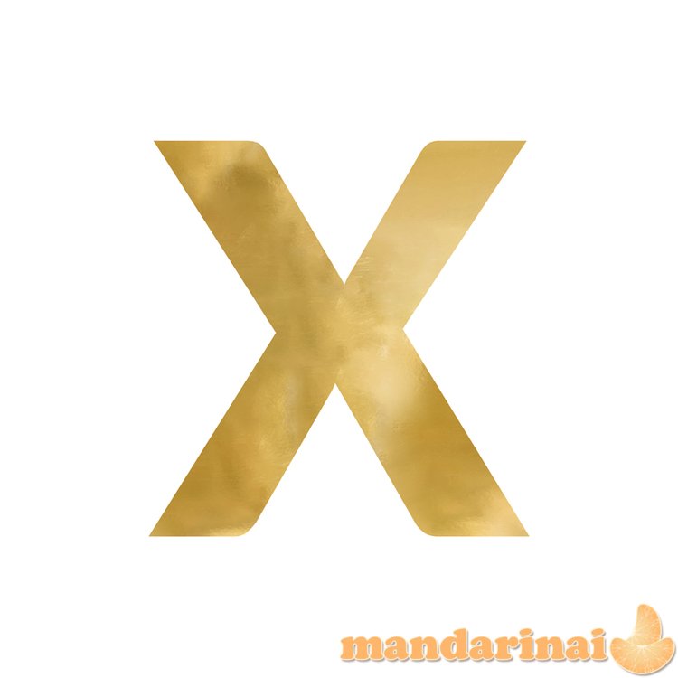 Mirror letter X , gold, 58x60 cm