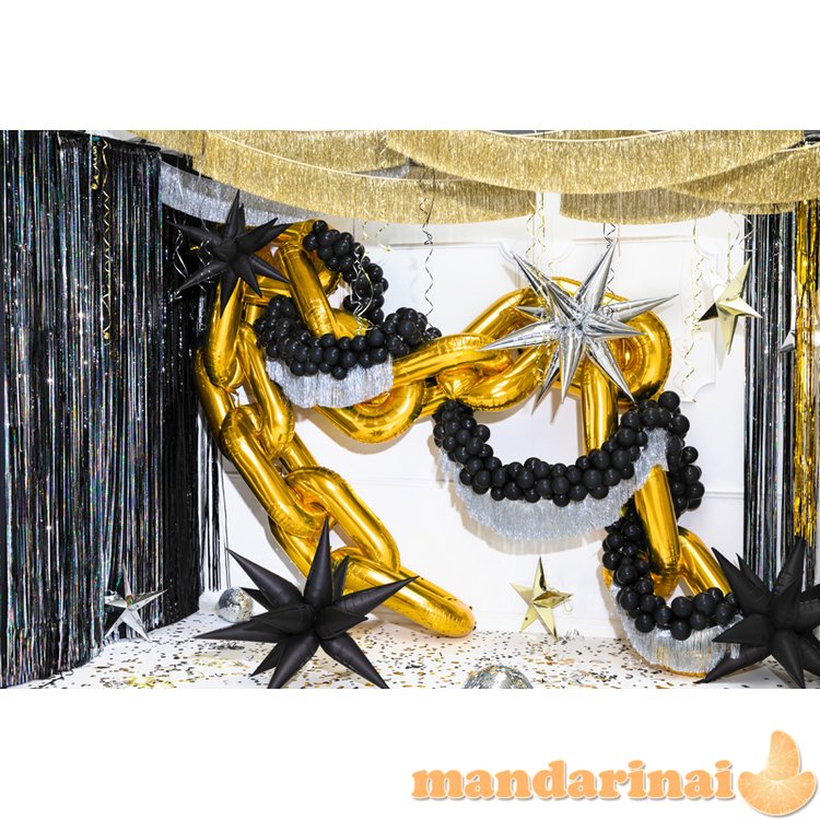 Foil balloon garland Chain, gold (1 pkt / 14 pc.)