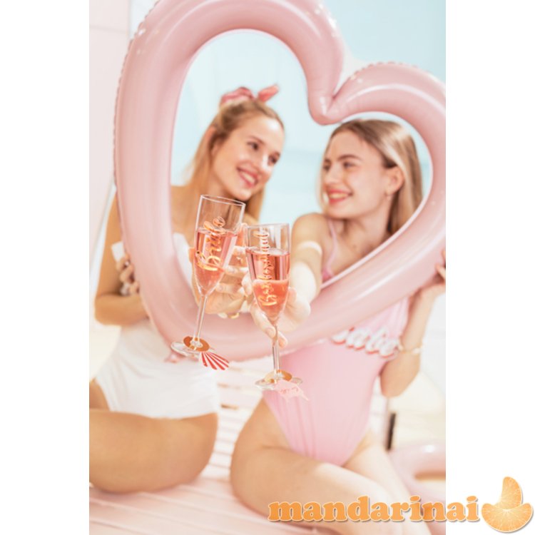 Glass stickers Bride & Bridesmaid , rose gold (1 pkt / 6 pc.)