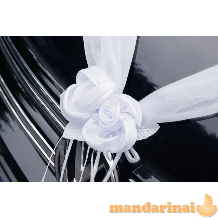 Organza garlands, white, 1.8m (1 pkt / 2 pc.)