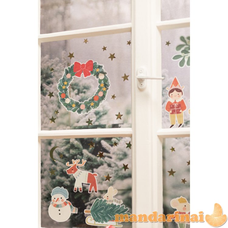 Window stickers Merry Christmas, mix (1 pkt / 4 pc.)