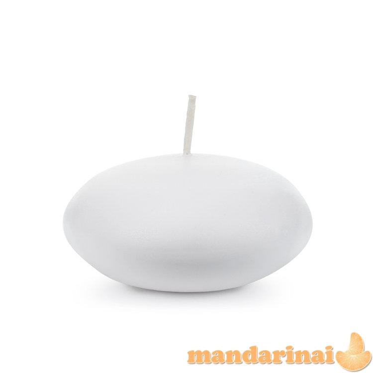 Floating candle, matt, white, 8 cm (1 pkt / 4 pc.)