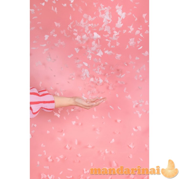 Confetti cannon with butterflies, pink, 20cm