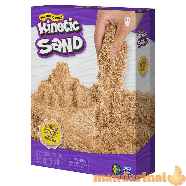 KINETIC SAND Kinetinis smėlis, rudas, 2,5 kg