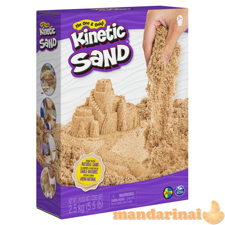 KINETIC SAND Kinetinis smėlis, rudas, 2,5 kg